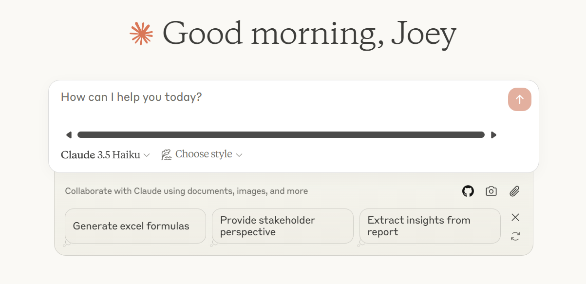 Claude ai's interface, a good alternative for ChatGPT when it comes to analyzing data and handling complex task